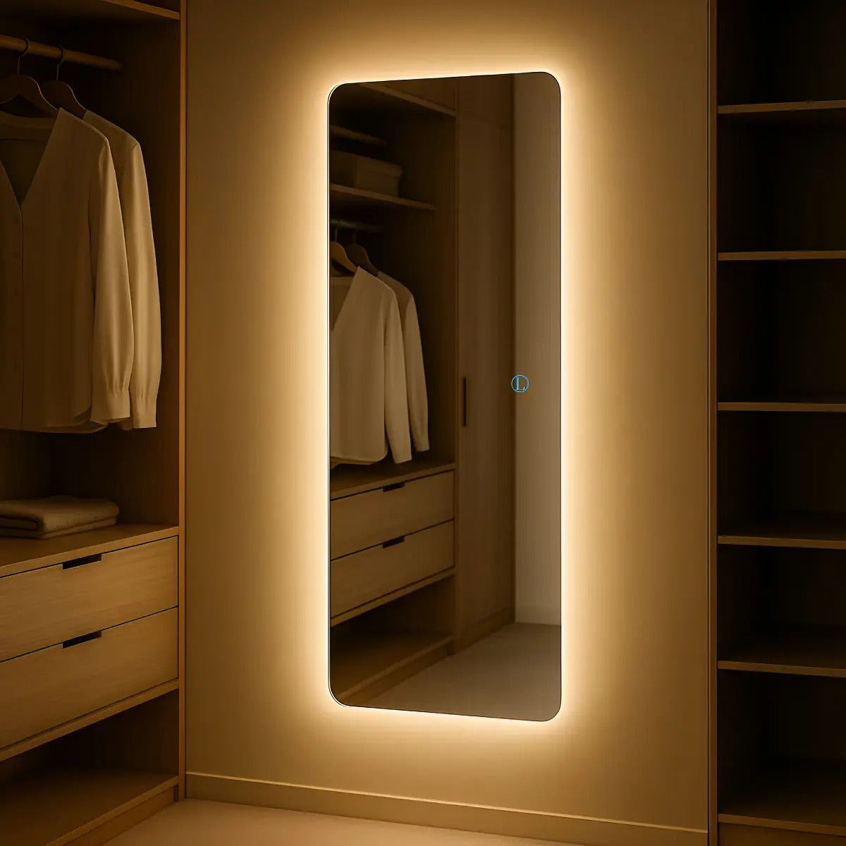 Espelho Led 90x40 Retangular Touch Screen Bivolt Parede