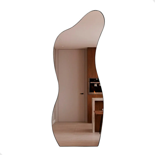 Espelho De Parede Com Led Curves 170x70 Sala Quarto Banheiro Moldura Curves Led Quente