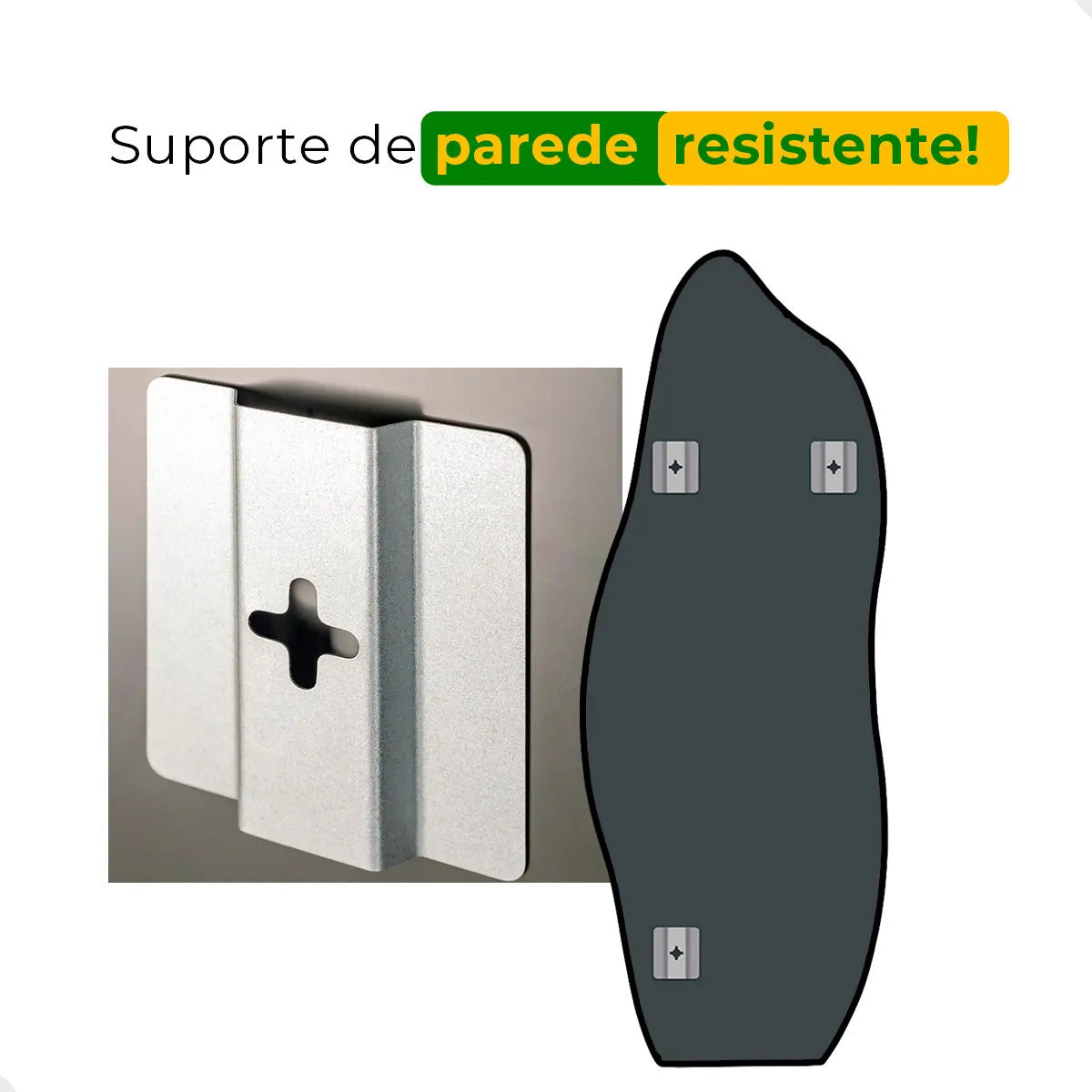 Espelho Orgânico com LED 170x70 cm Ideal para Quarto, Banheiro, Escritório, Hall e Sala - Modelo Flame com Iluminação LED Quente, Perfeito para Ambientes com Decoração Moderna