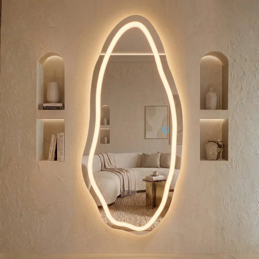 Espelho Vênus Led Jateado 110x50cm P/quarto Sala Hal