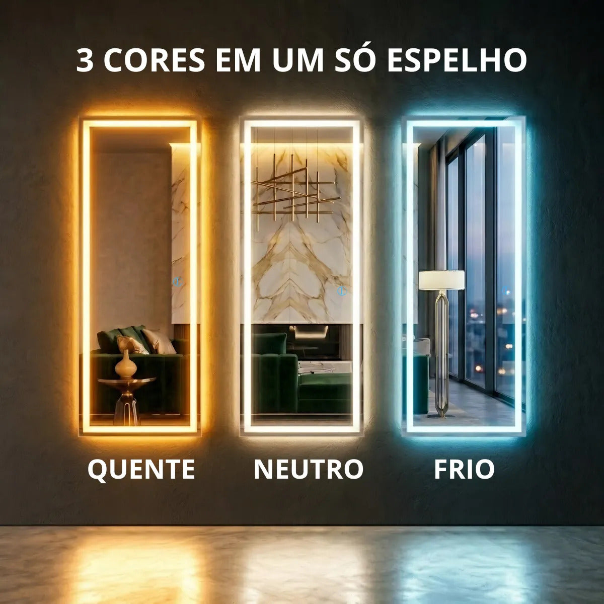 Espelho Para Banheiro E Lavabo Luxo 110x50