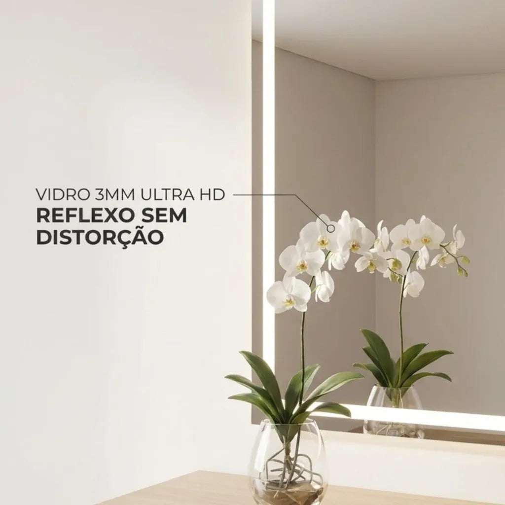 Espelho Para Banheiro E Lavabo Luxo 110x50