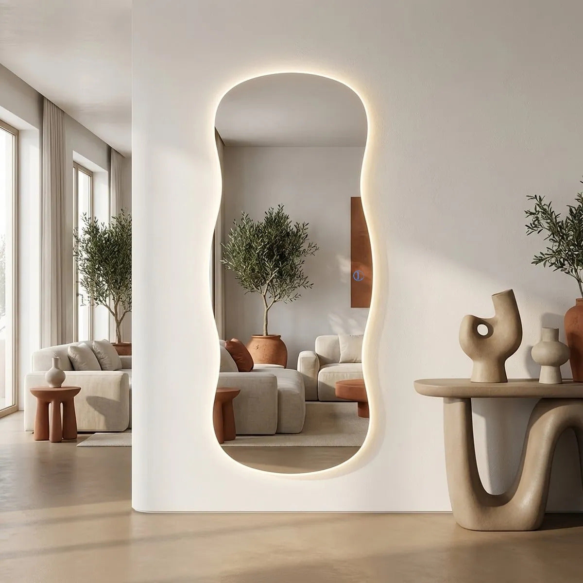 Espelho Grande Led 110x50cm Quarto Provador Luxo