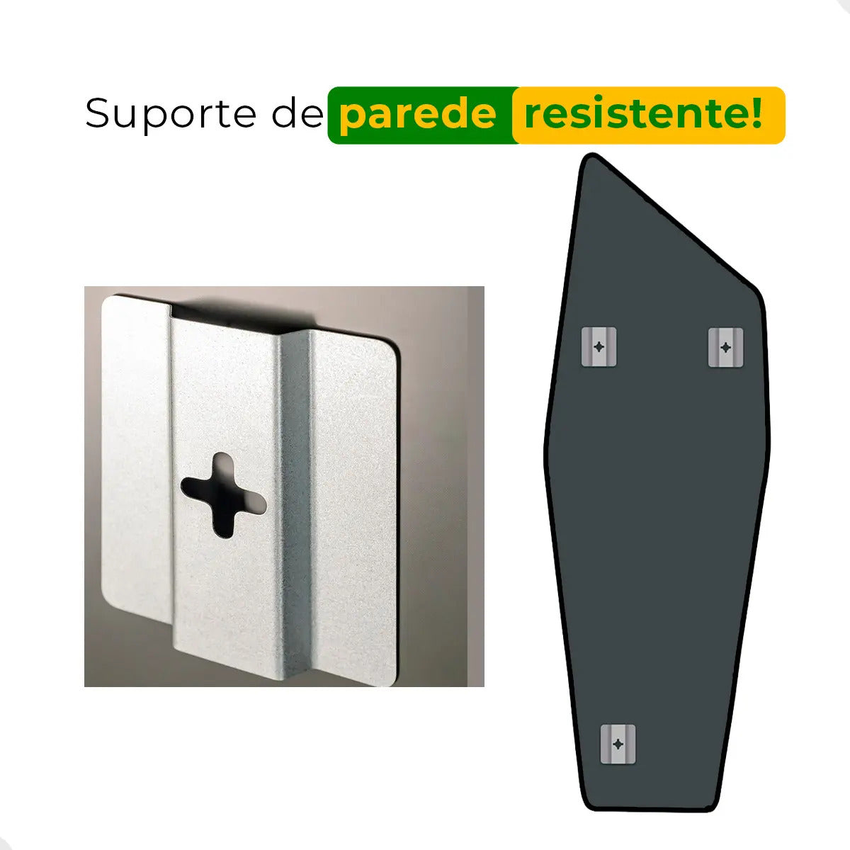 Espelho Orgânico Com Led 150x50 Cm Para Sala Quarto Banheiro Moldura Moai Led Frio