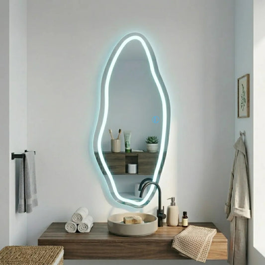 Espelho Vênus Led Jateado 110x50cm P/quarto Sala Hal