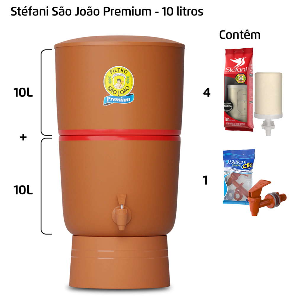 Filtro Premium - 10 litros - 4 velas