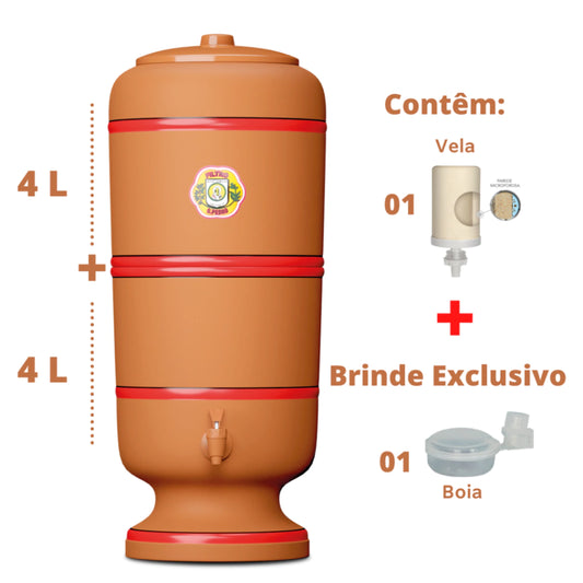 Filtro de Barro São Pedro - 4 litros - 1 vela