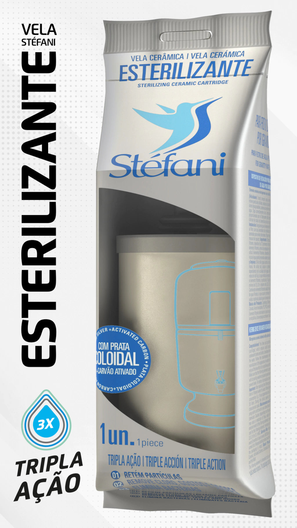 Kit 3: 3 velas esterilizantes + 3 boias